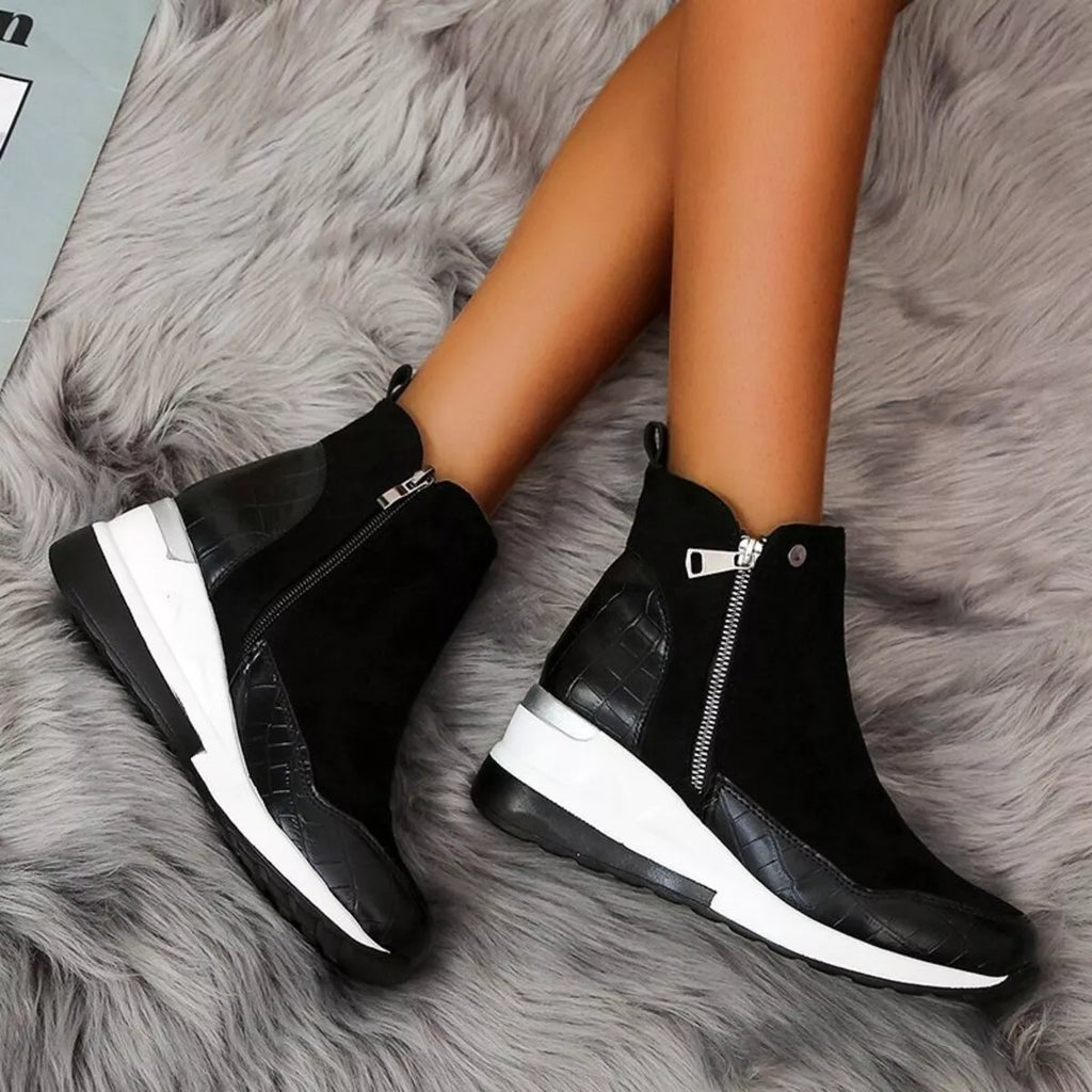 Side Zipper Ankle Boots