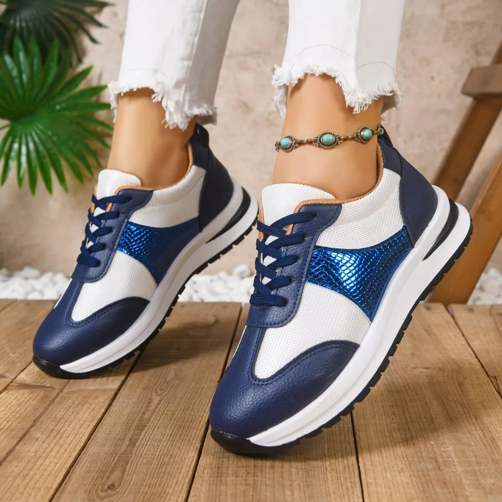 Round Toe Lace Up Sneakers