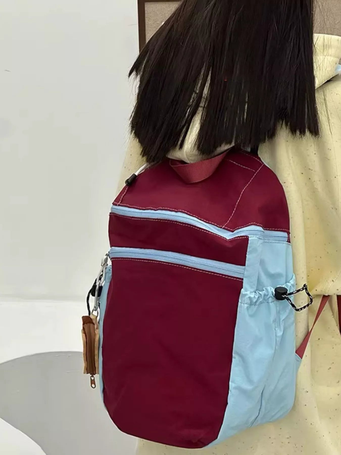 Two-Tone Lightweight Casual Backpack Bag