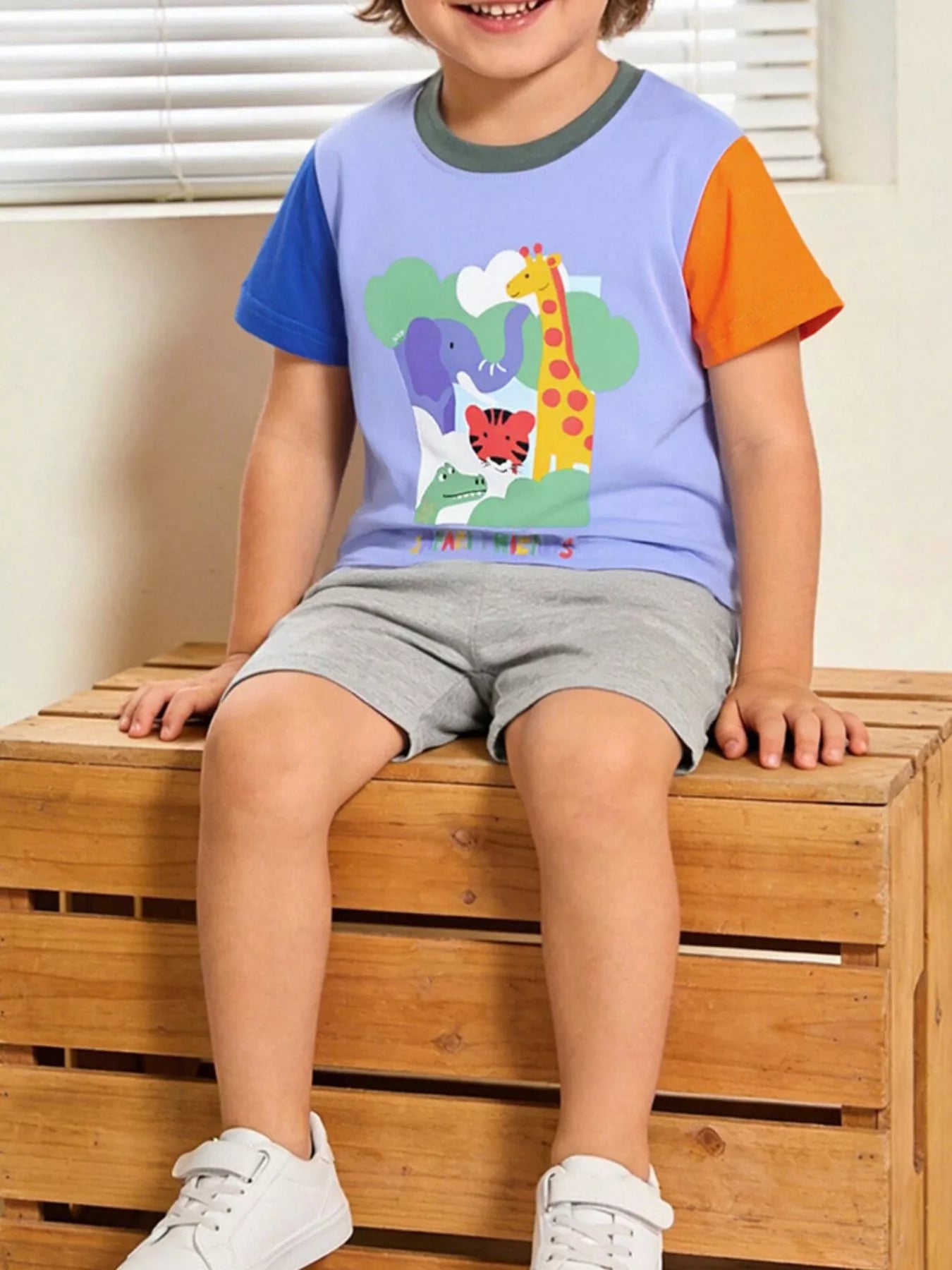 Children's Animal Graphic Short Sleeve T-Shirt