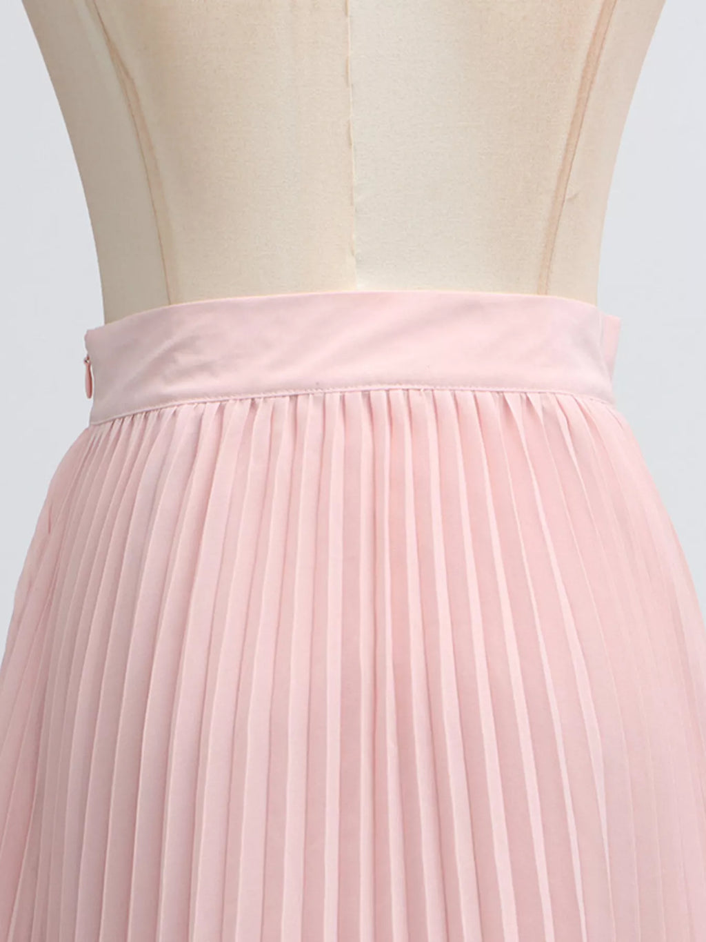 Frill Lapel Collar Top and Pleated Skirt Set