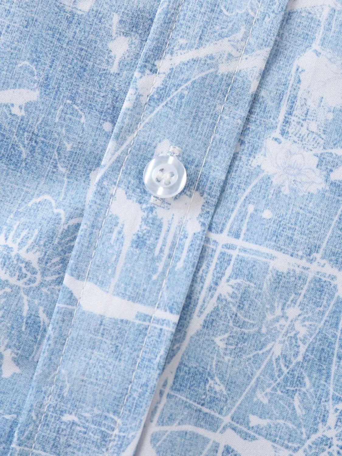 Men's Printed Short Sleeve Button Down Shirt