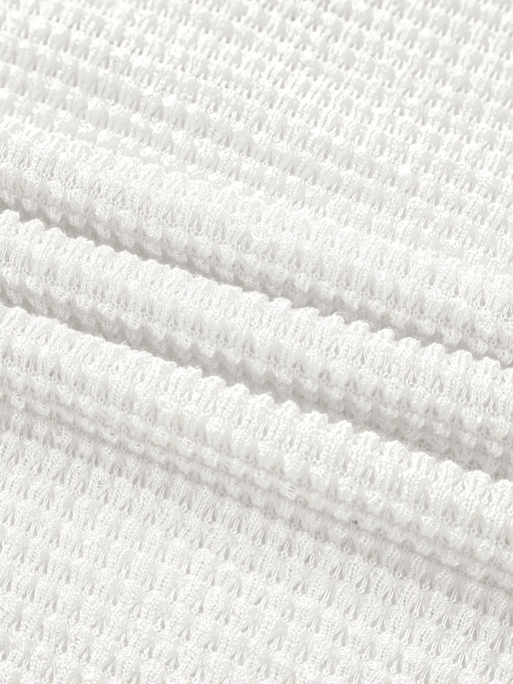 Waffle Knit Button Detail Top