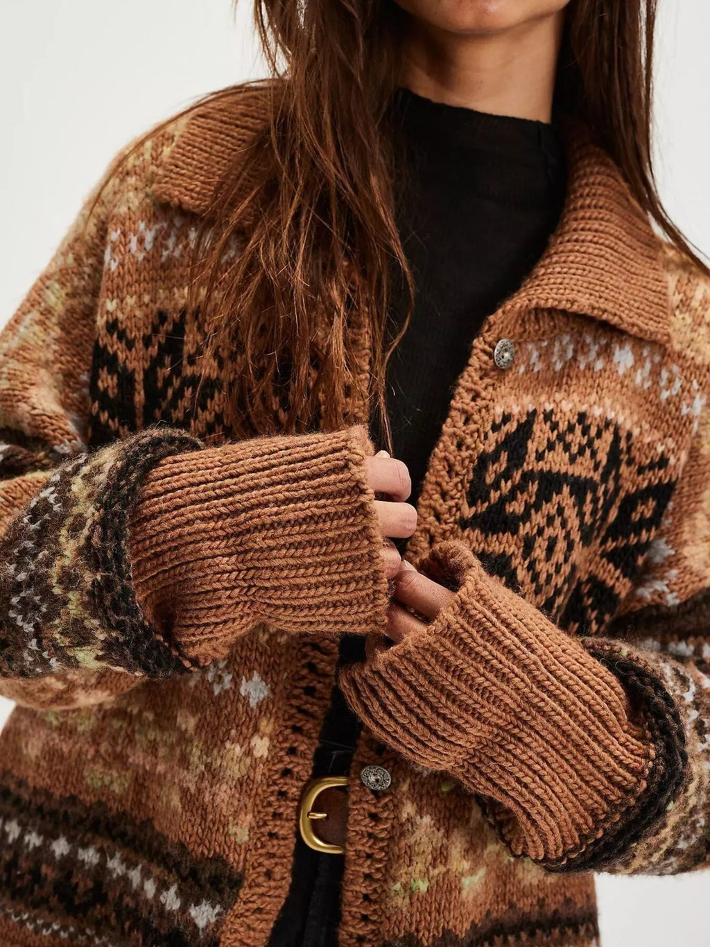 Vintage Button Up Knit Cardigan