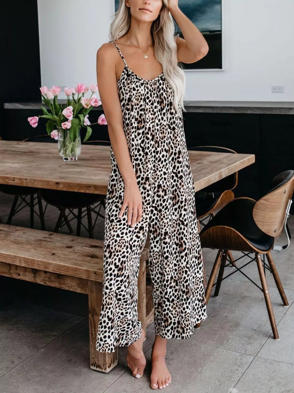 Full Size Tie-Dye Wide Leg Jumpsuit Plus Size