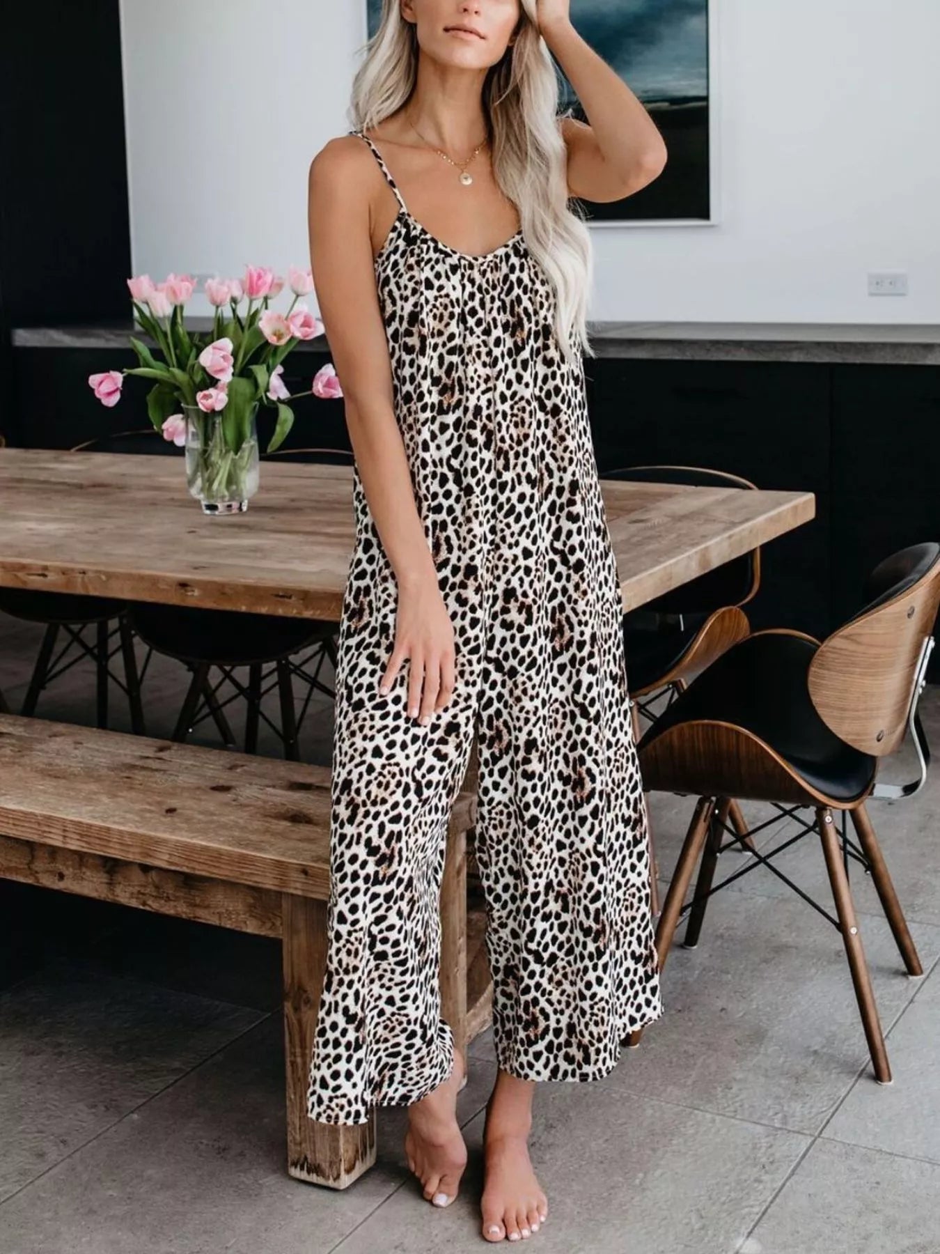 Full Size Tie-Dye Wide Leg Jumpsuit Plus Size