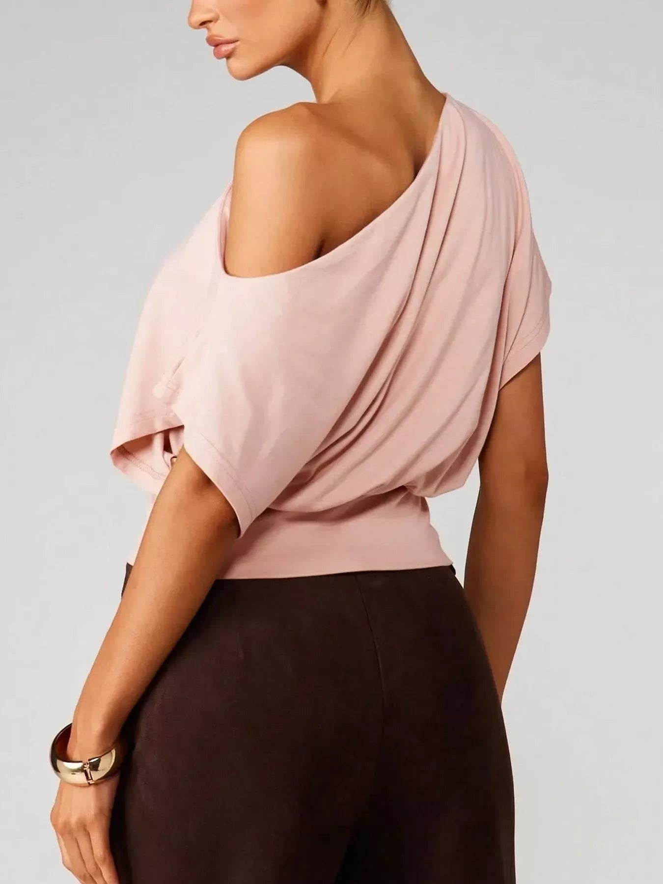 One Shoulder Crop T-Shirt