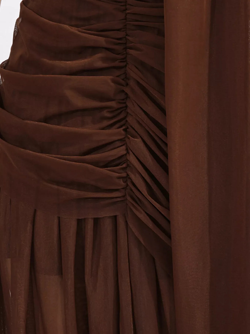 One-Shoulder Flowy Mesh Dress