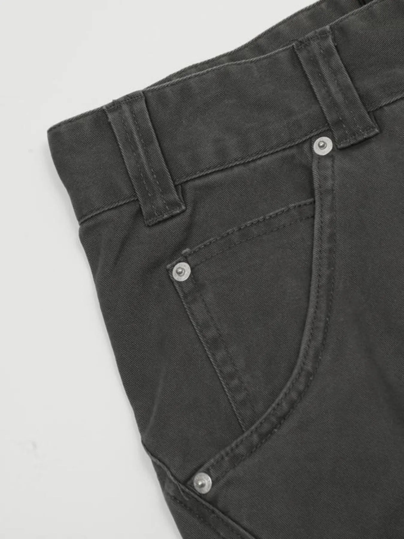 Men's Washed High Waist Flare Pants