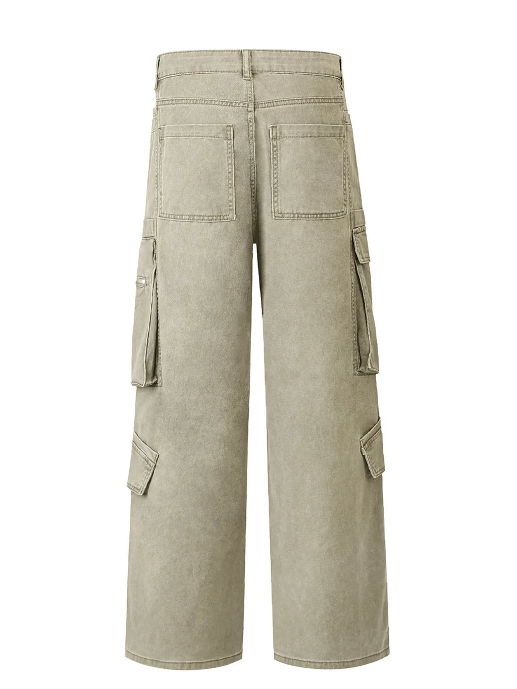 Men's Washed Multi-Pocket Cargo Pants
