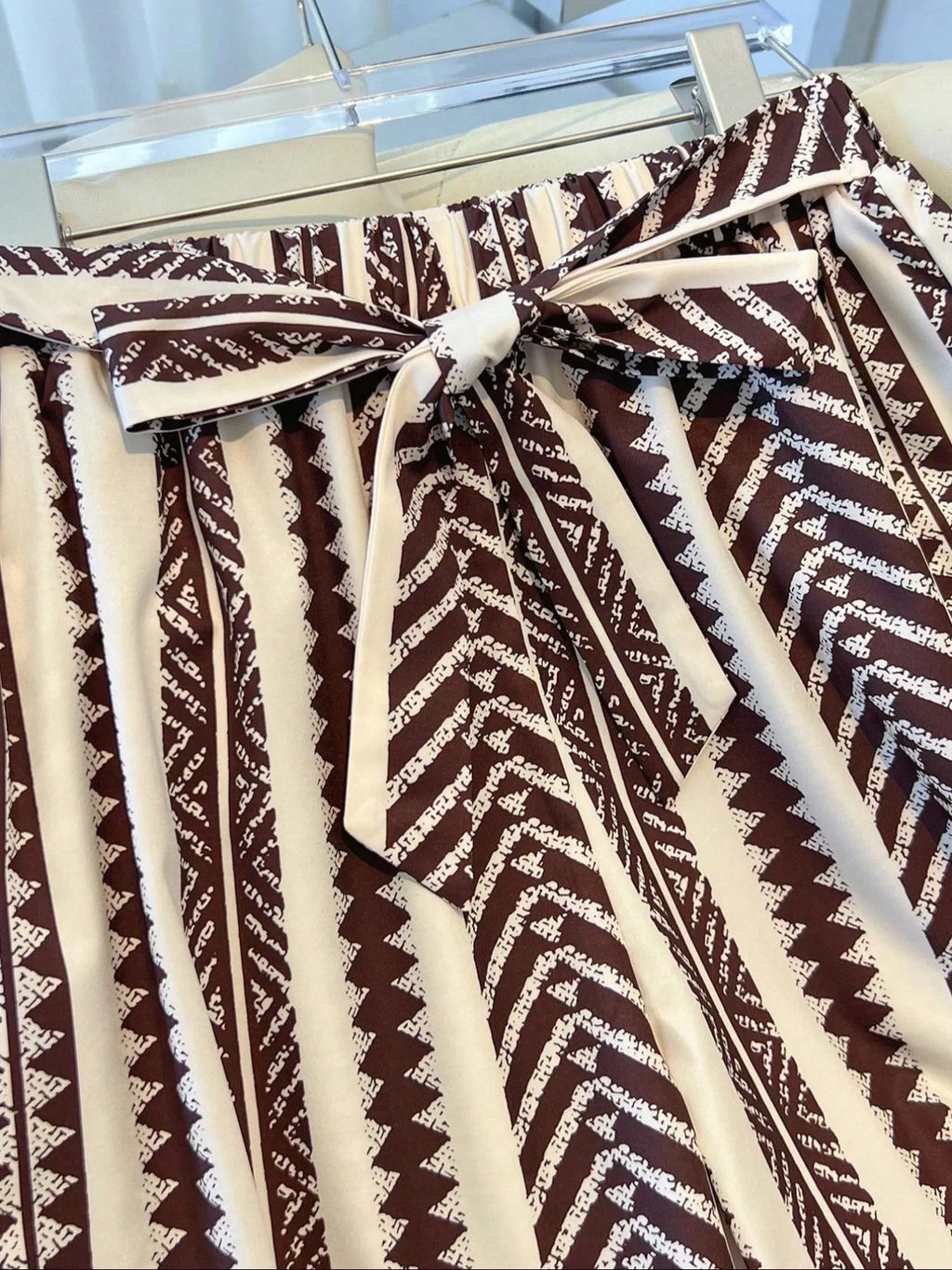Boho Print Wide Leg Pants