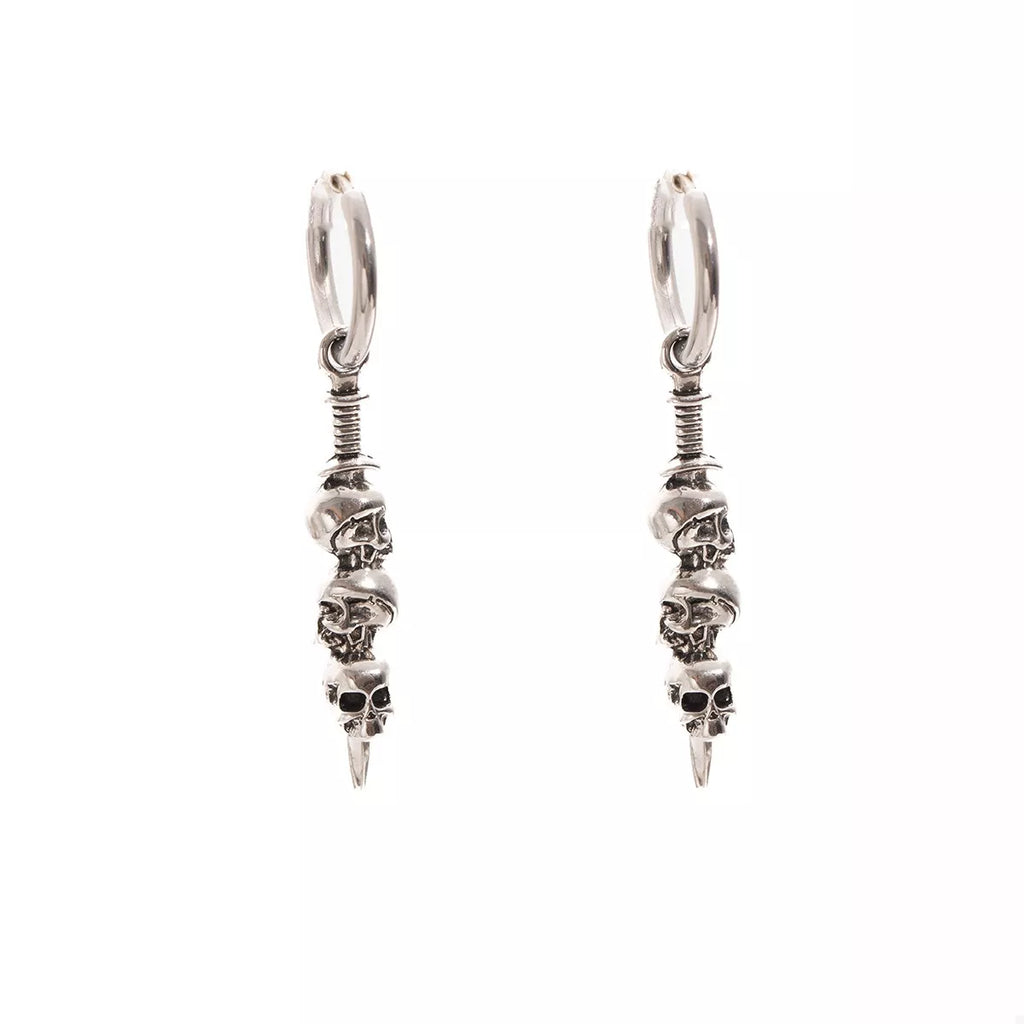 Halloween Skull Chain Drop Earrings