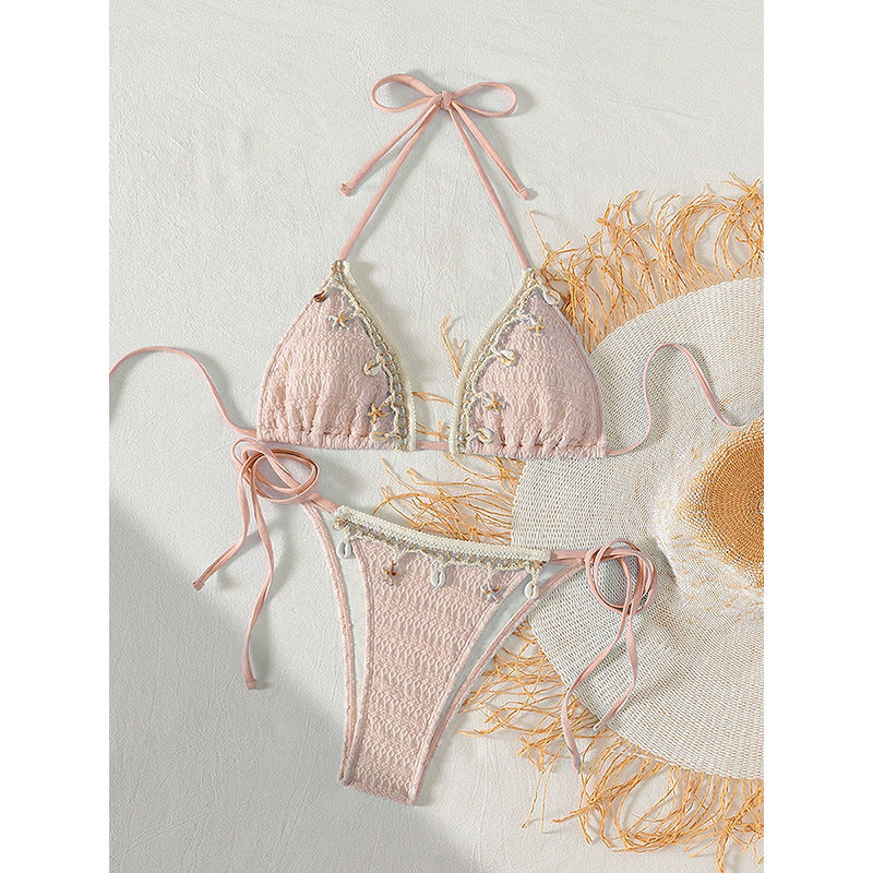 Solid Color Separated Swimwear Sexy Bikini Beach Vacation Swimwear
