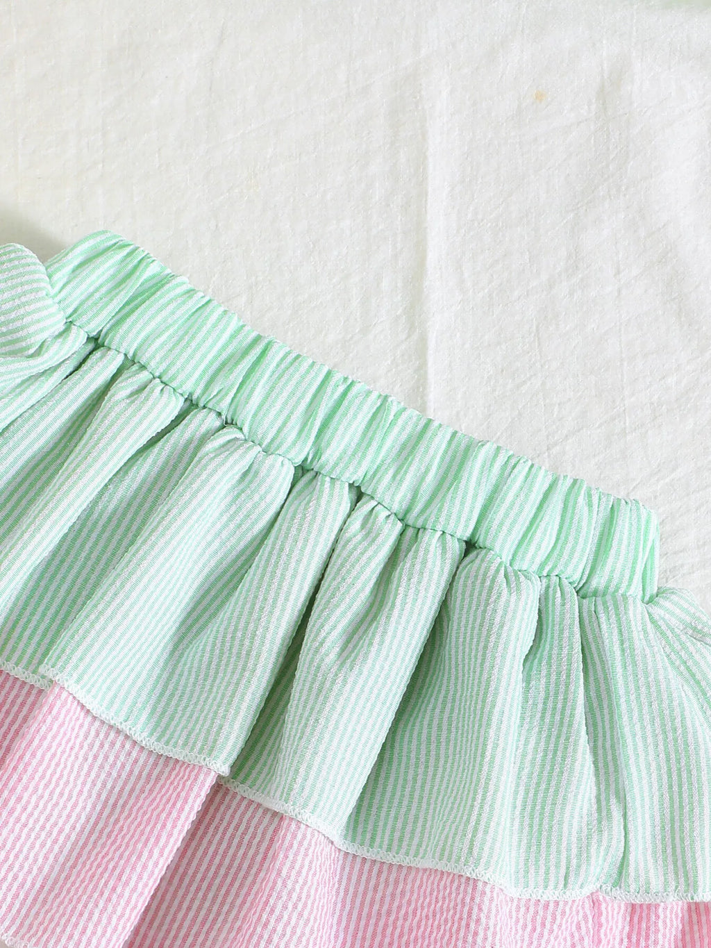 Children's Tie Strap Top & Layered Skirt Set