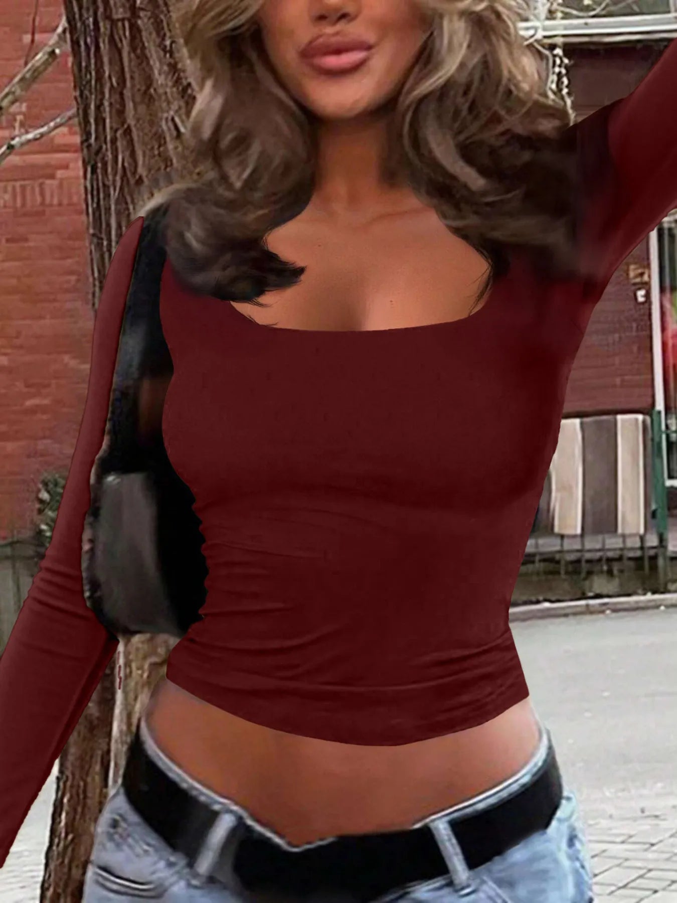 Long Sleeve Scoop Neck T-Shirt