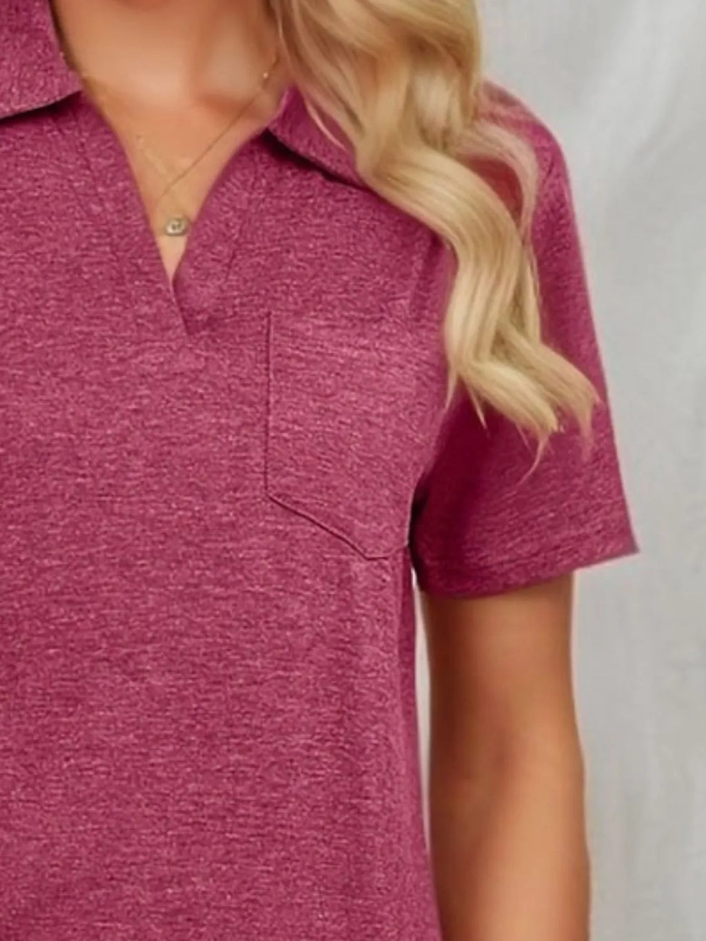 Johnny Collar Short Sleeve Top