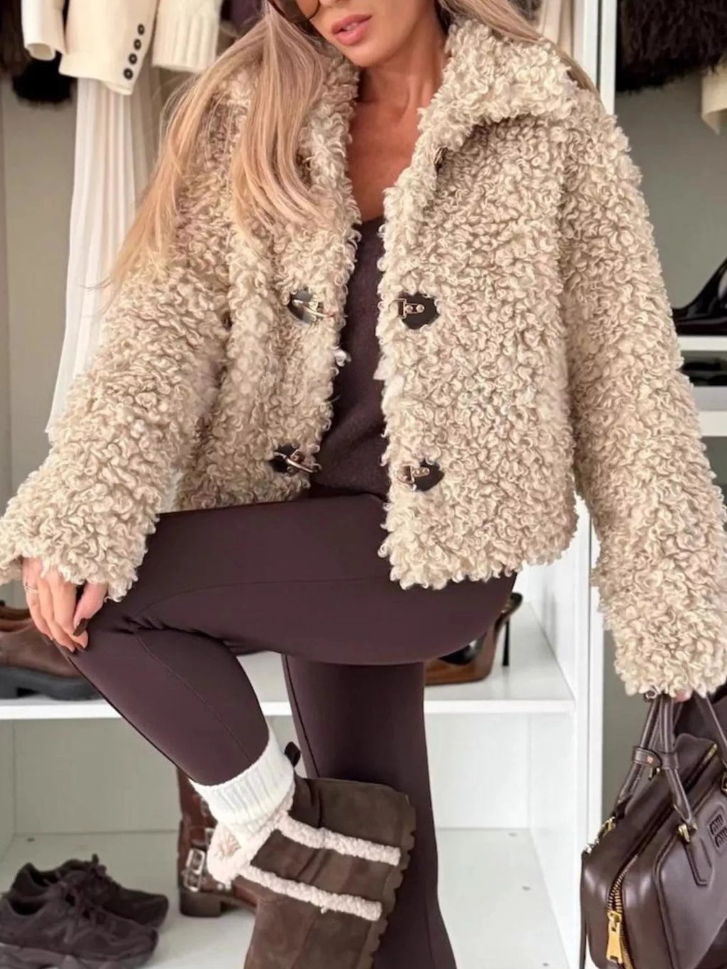 Sherpa Button-Down Outerwear