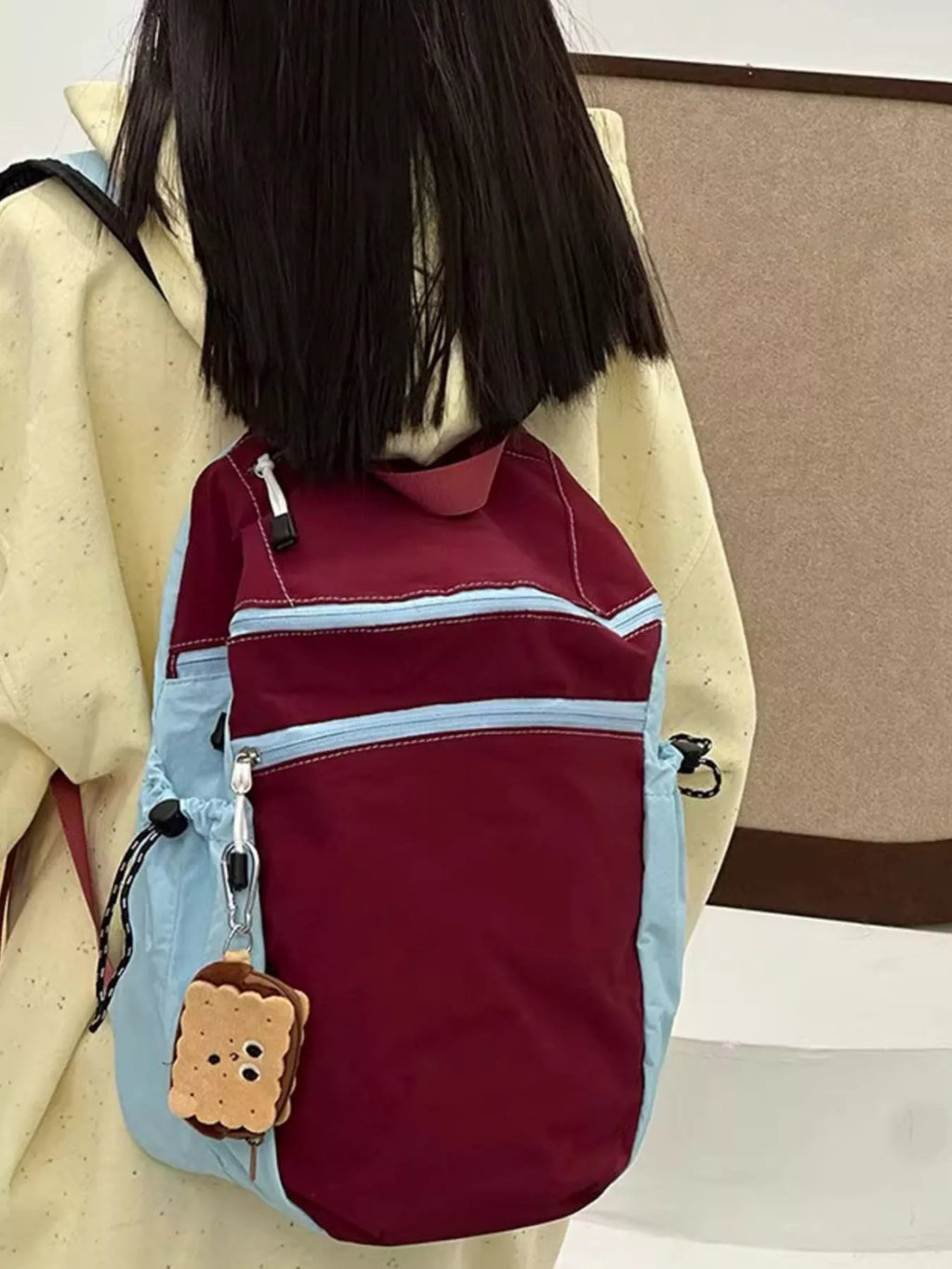 Two-Tone Lightweight Casual Backpack Bag