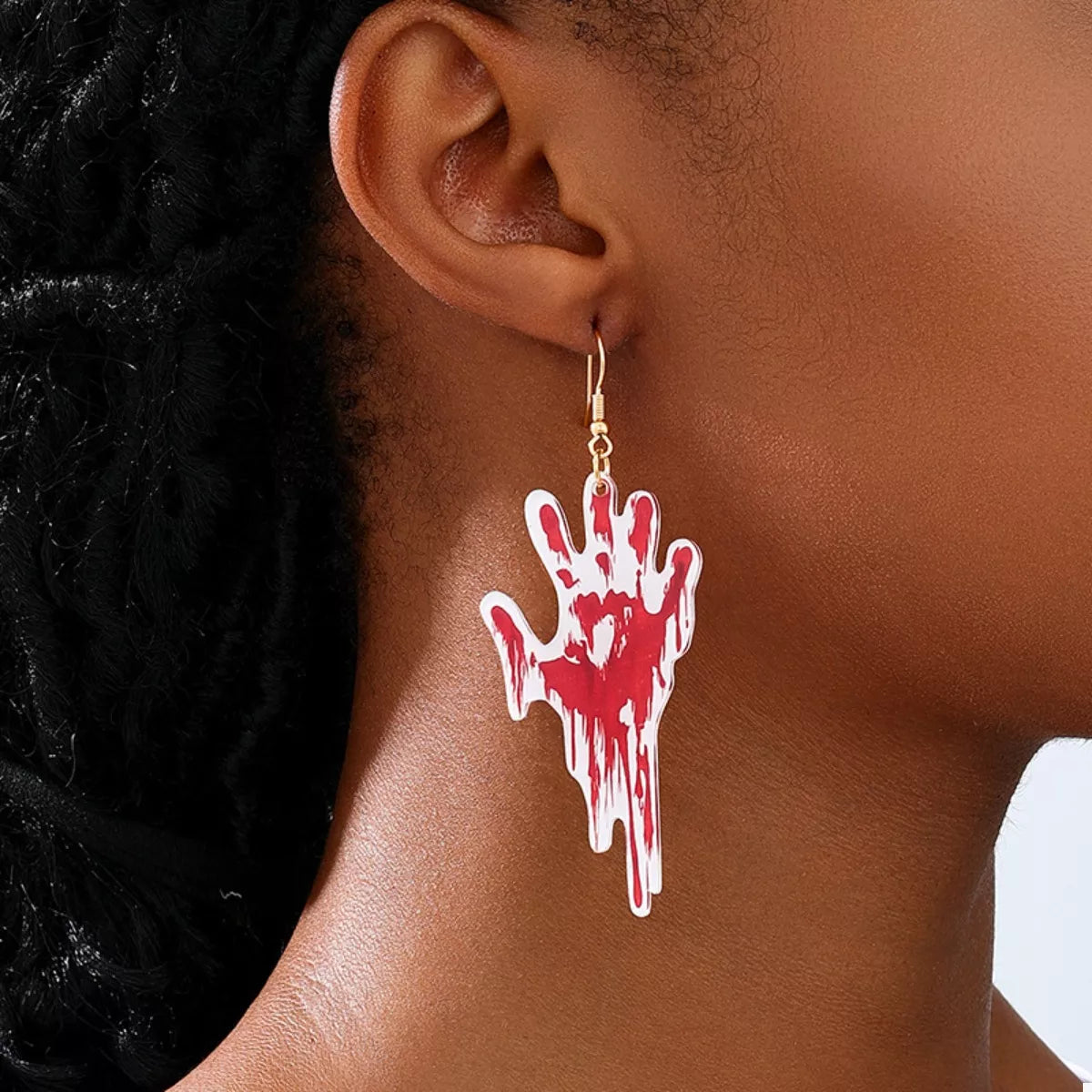Halloween Bloody Hand Dangle Earrings