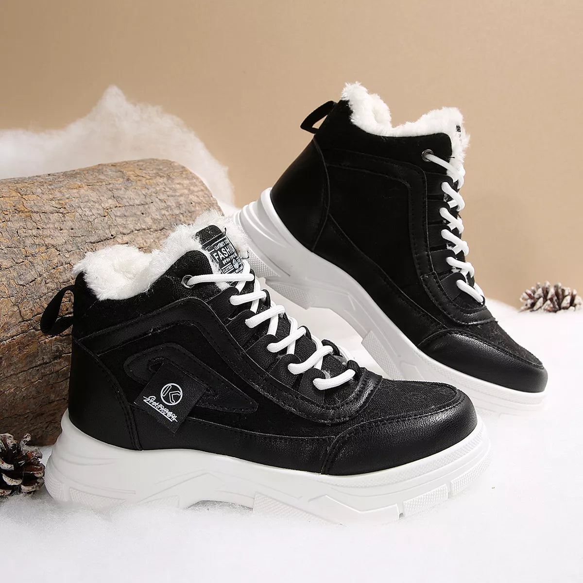 Plush Lined Ankle Boots