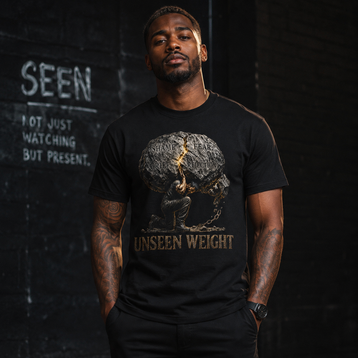 Unseen Weight Graphic Tee | SEEN: Unmasked Collection