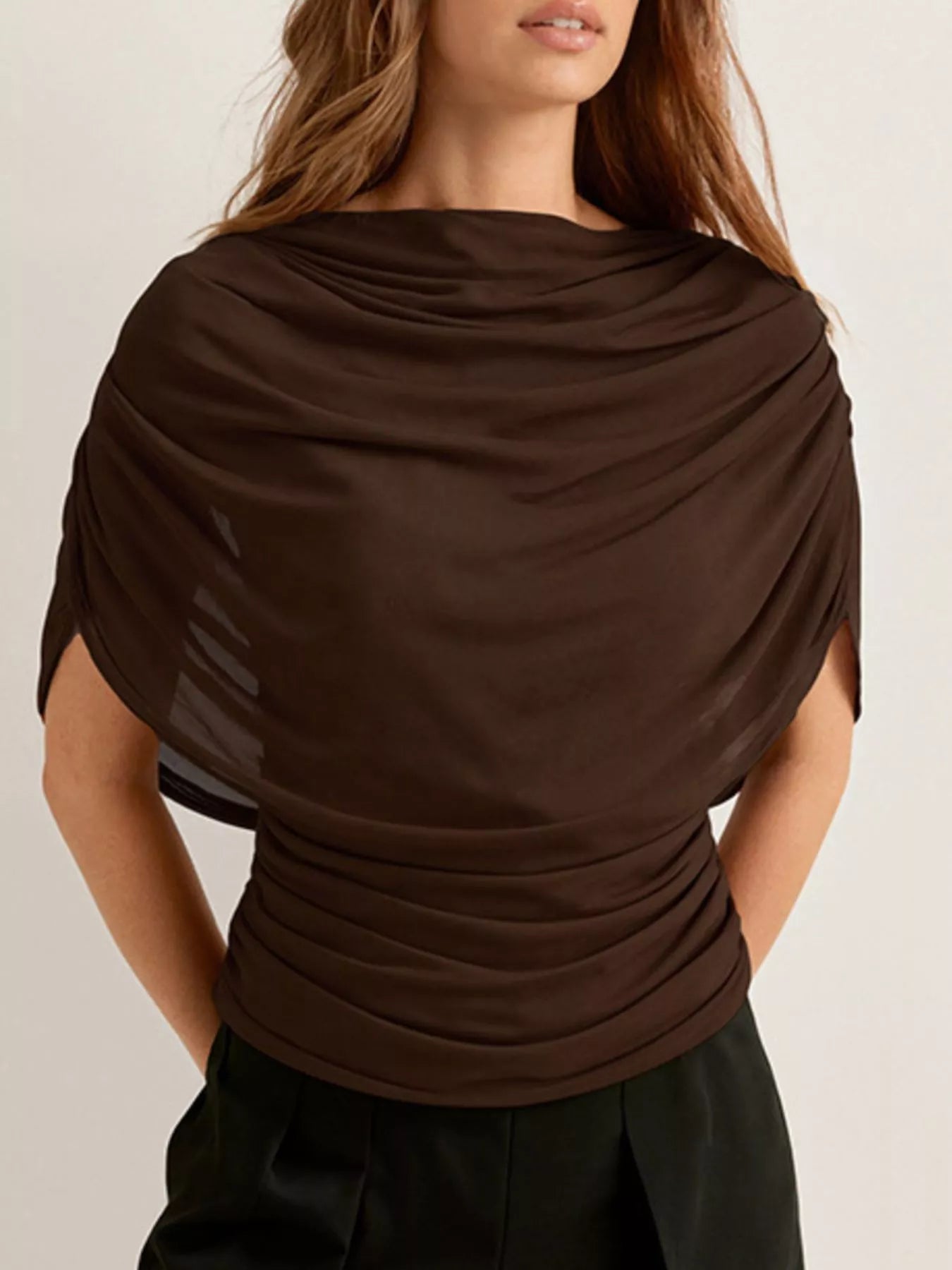 Ruched Short Sleeve Top