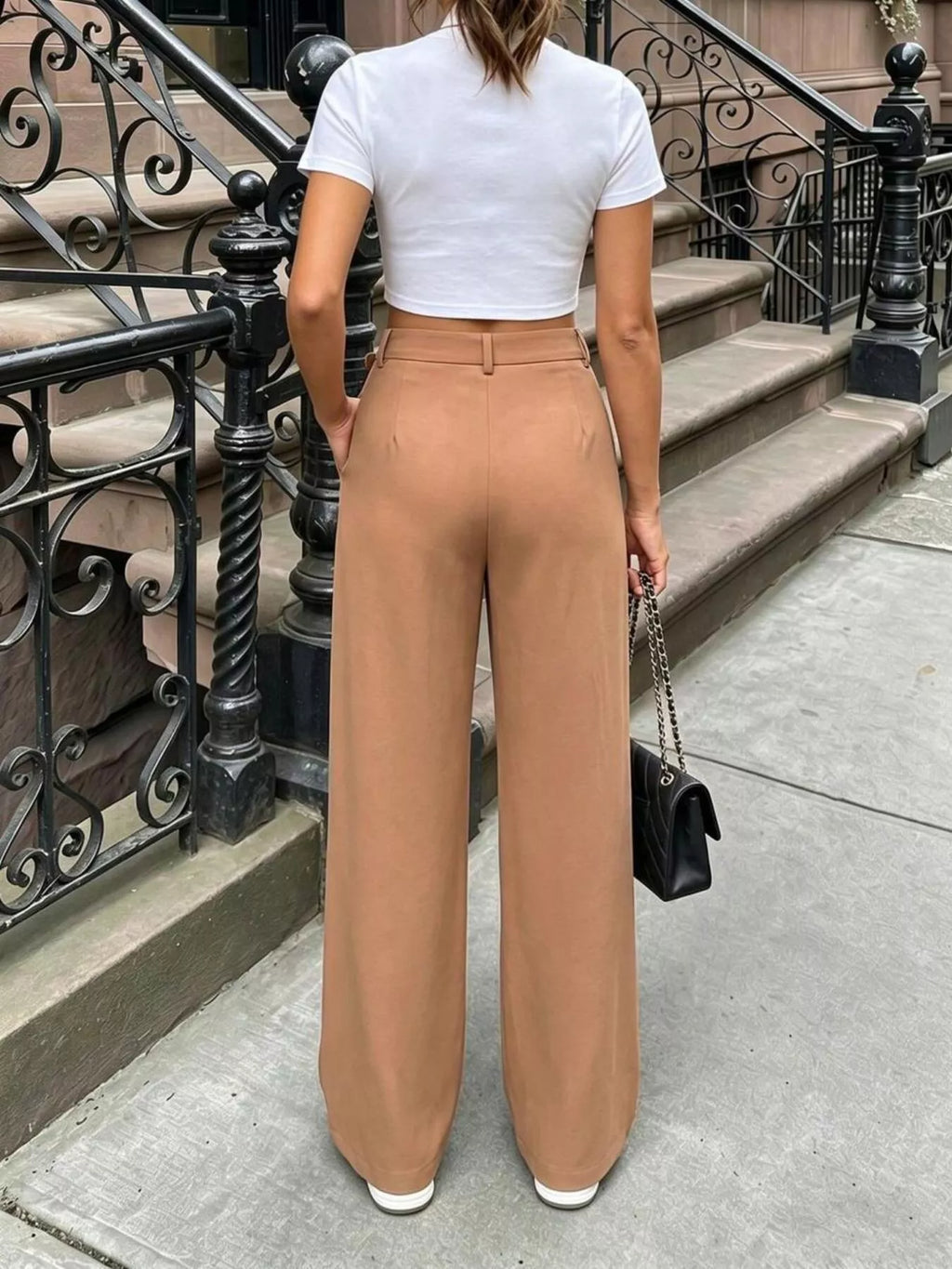 Pleated Wide Leg Pants