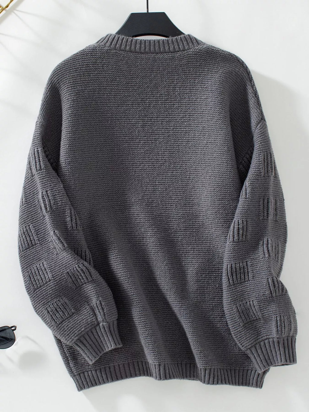 Textured Knit Open Front Cardigan