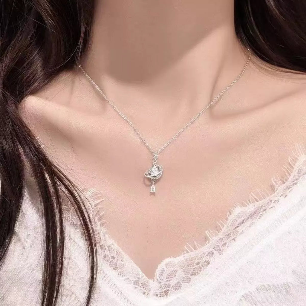 Planet Heart Pendant Necklace