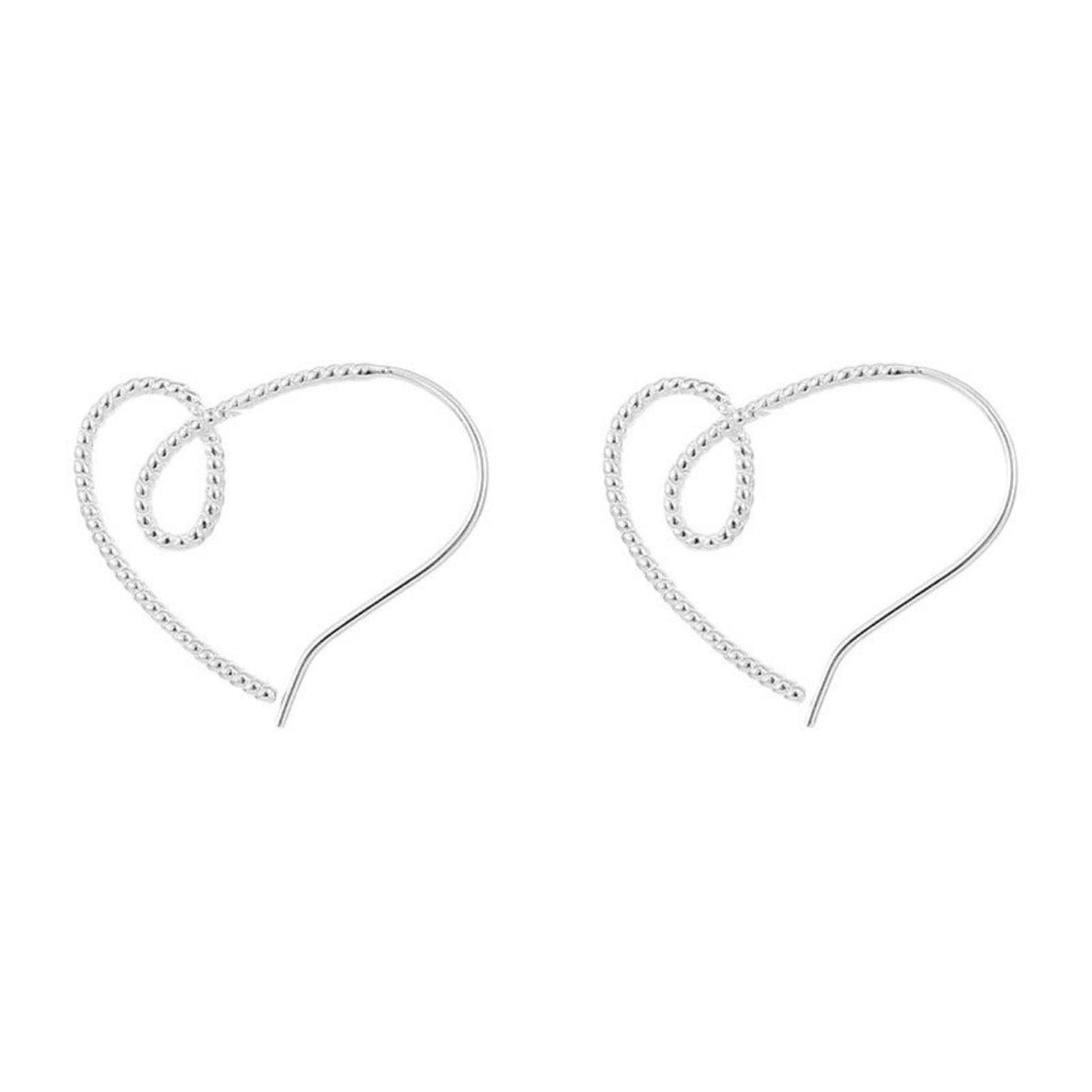 Heart-Shaped Dangle Earrings