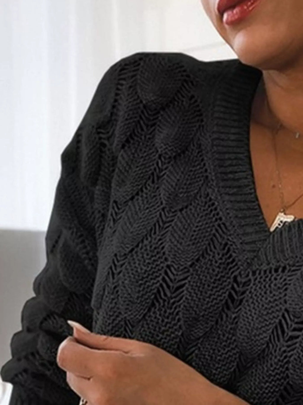 V-Neck Knitted Sweater