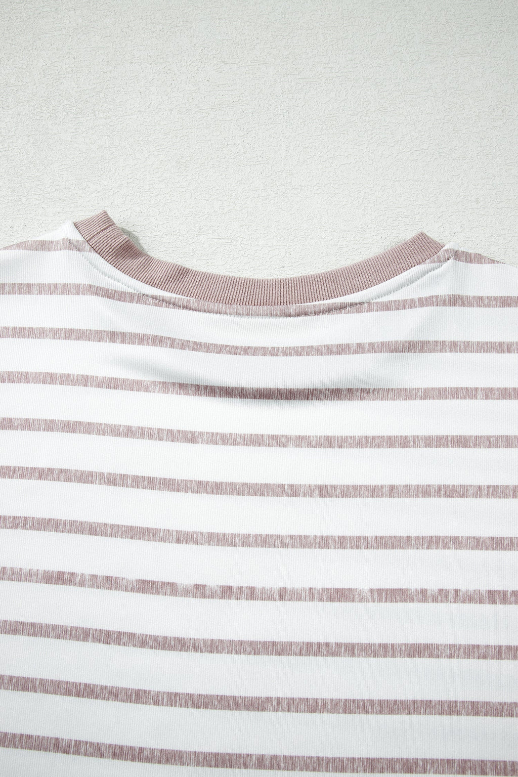 Stripe Colorblock Trim Short Sleeve Top