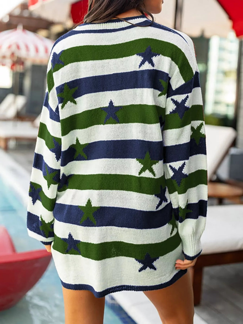 Stars and Stripes Long Sleeve Sweater