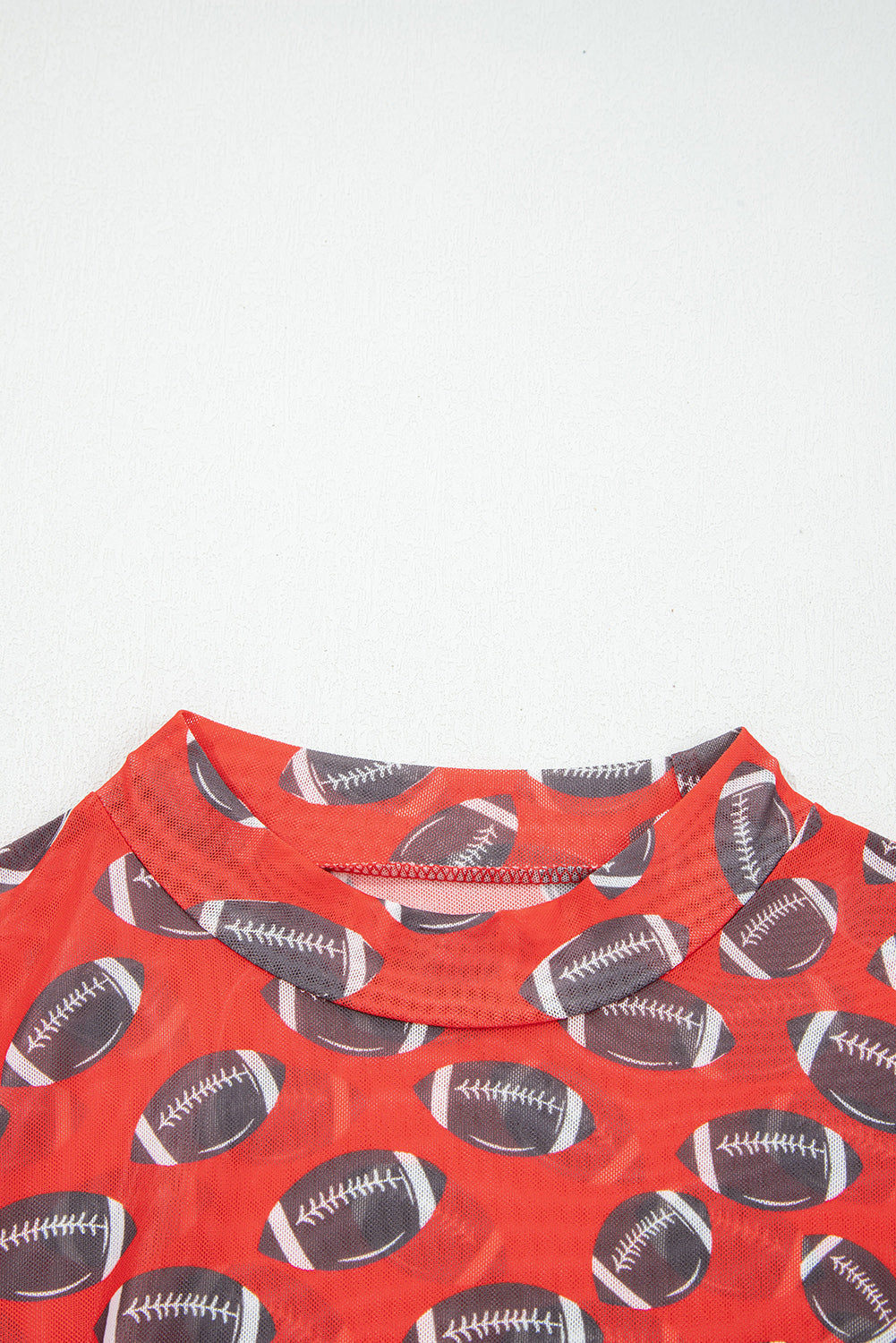 Game Day Sheer Mesh Long Sleeve Top