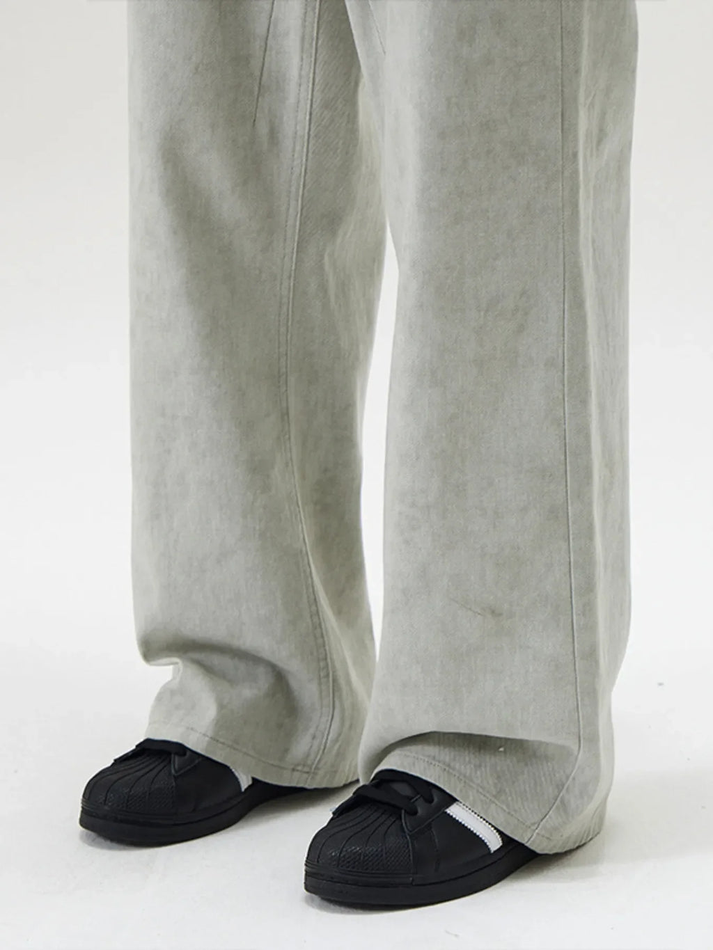 Men's Full Size Washed Wide Leg Pants Plus Size