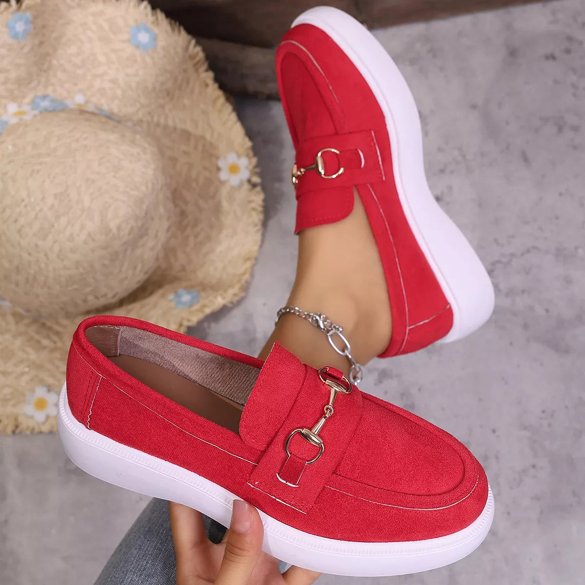 Round Toe Slip-Ons