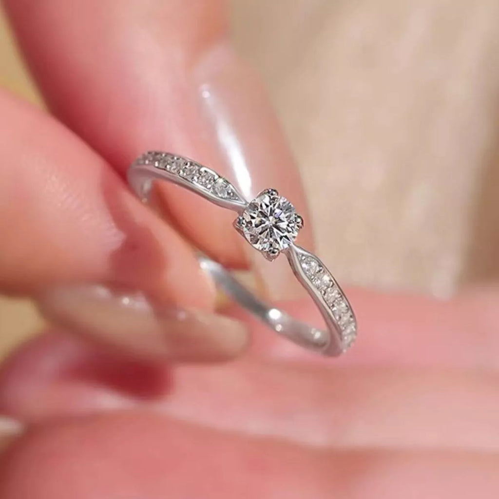 1 Carat 925 Sterling Silver Moissanite Ring
