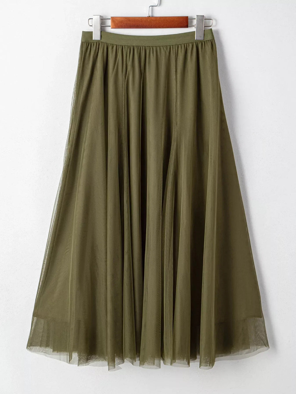 Tulle A-Line Midi Skirt