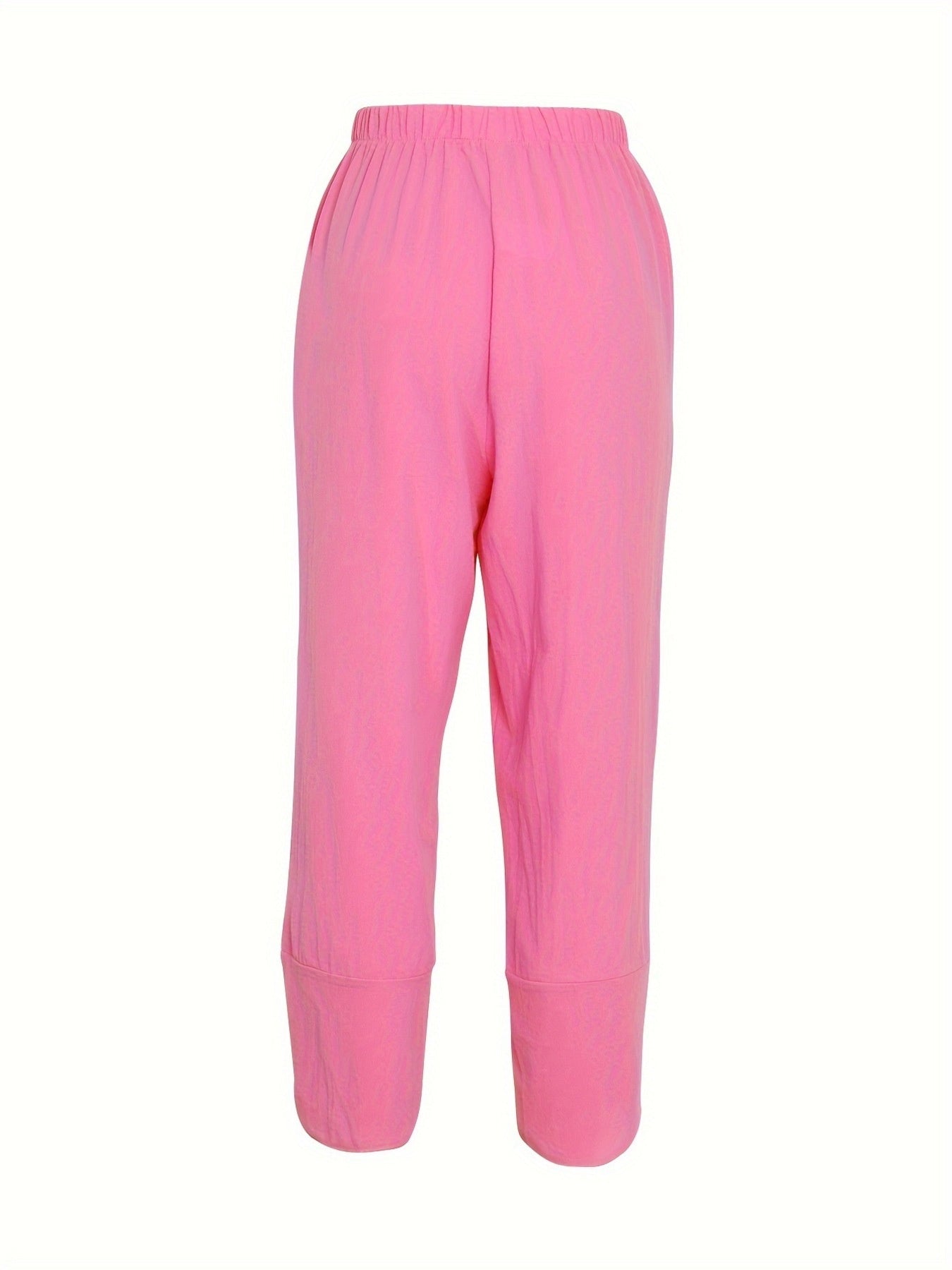 Elastic Waist Pants with Pockets