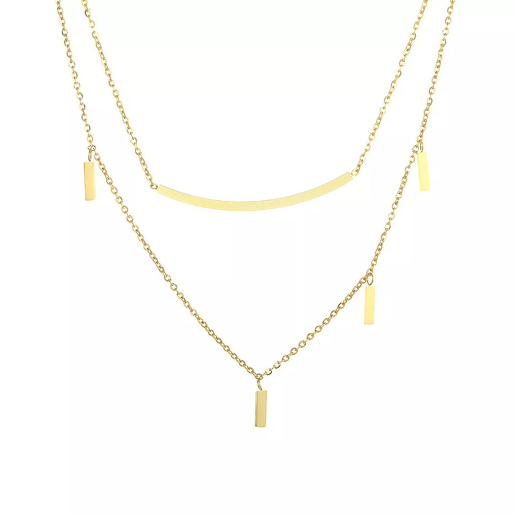 18K Gold-Plated Double Layered Necklace