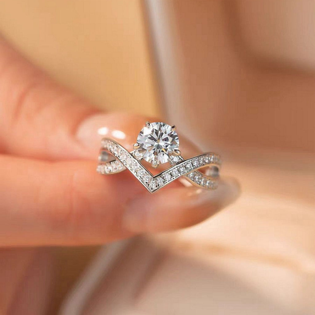 1 Carat Moissanite 925 Sterling Silver Ring
