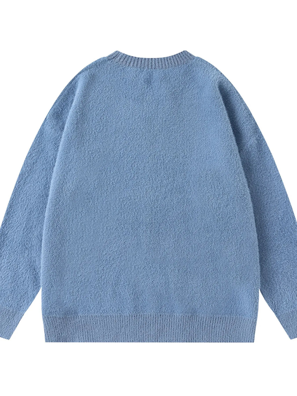 Men's Letter Crew Neck Long Sleeve Knit Sweater