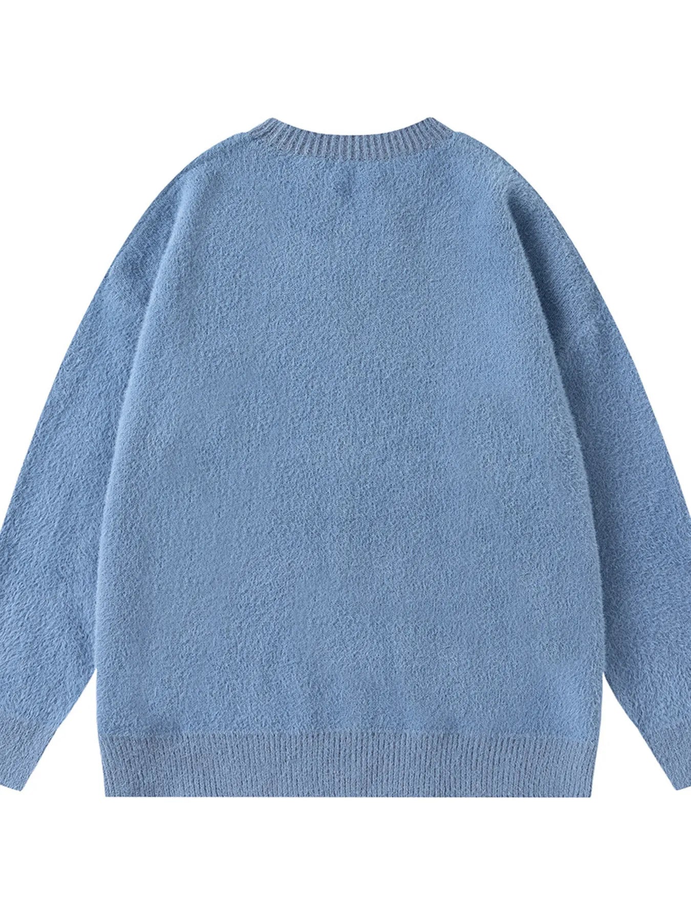 Men's Letter Crew Neck Long Sleeve Knit Sweater