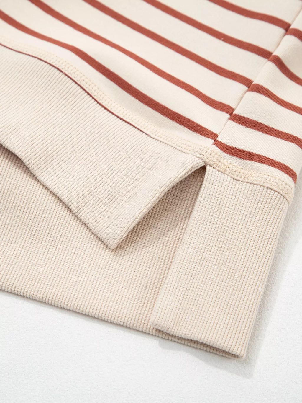 Striped Crew Neck Casual Sweatshirt