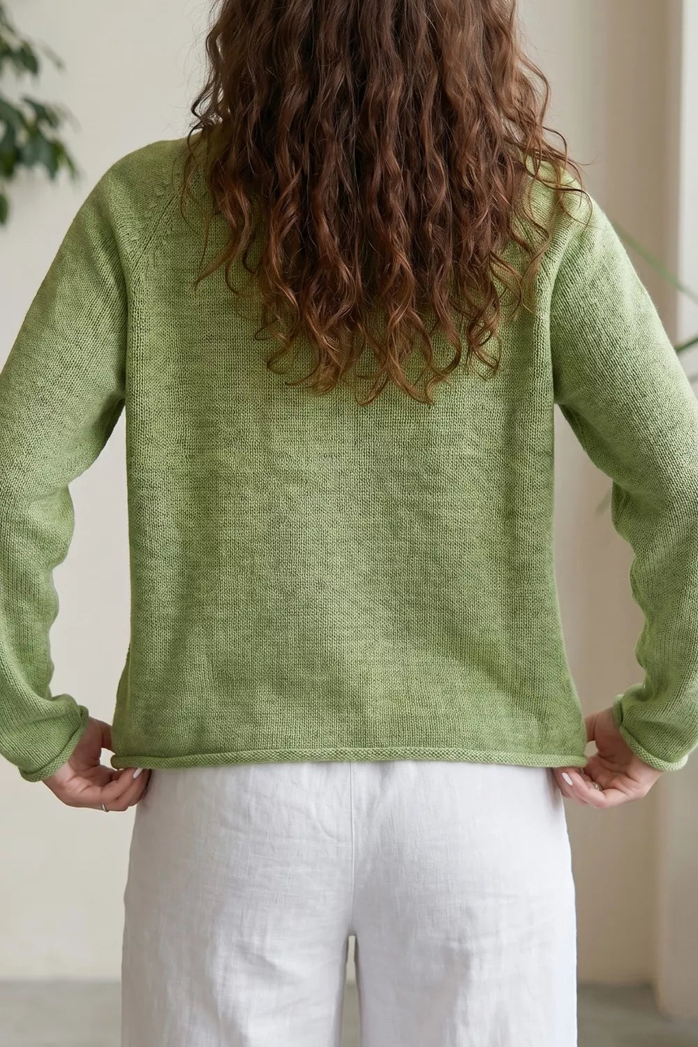 Fish Graphic Round Neck Sweater