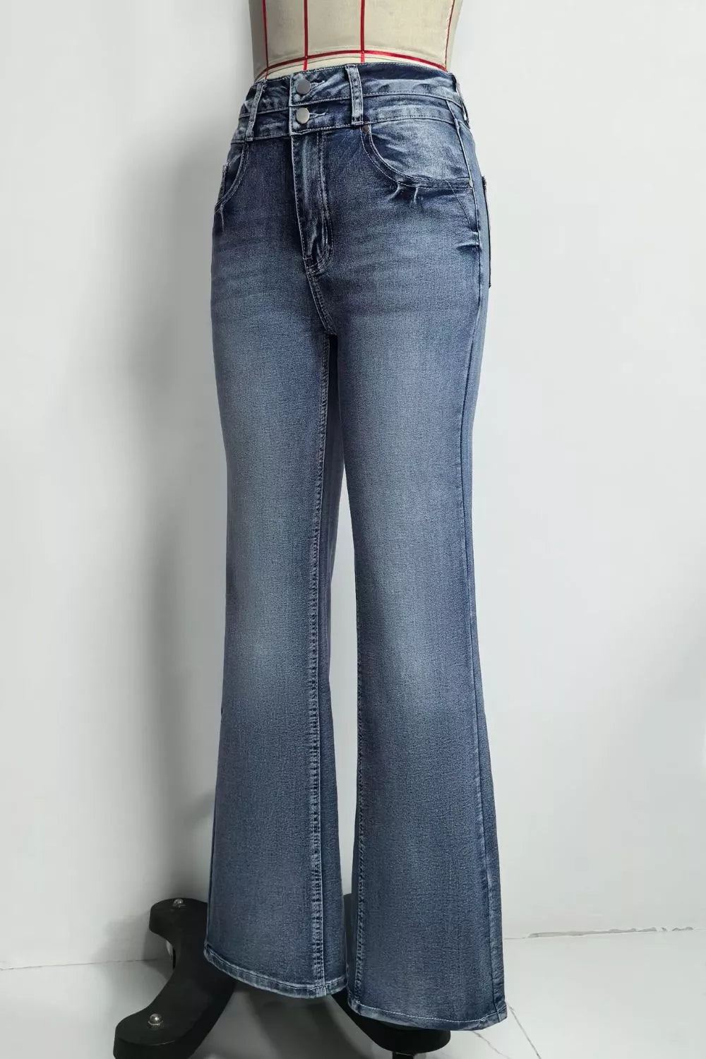 High-Waisted Flare Leg Jeans