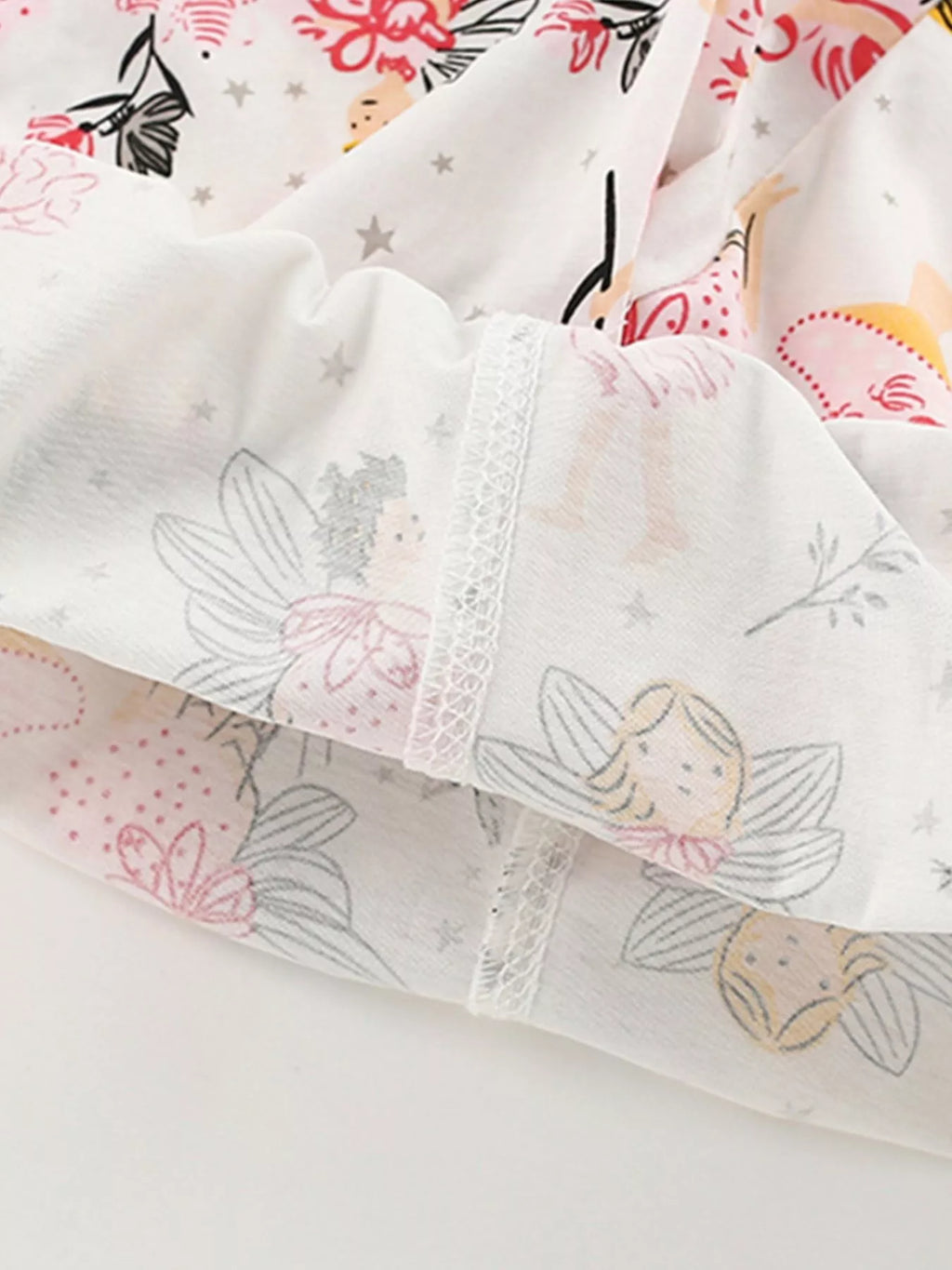 Children's Fairy Print Short Sleeve Tee and Shorts Set