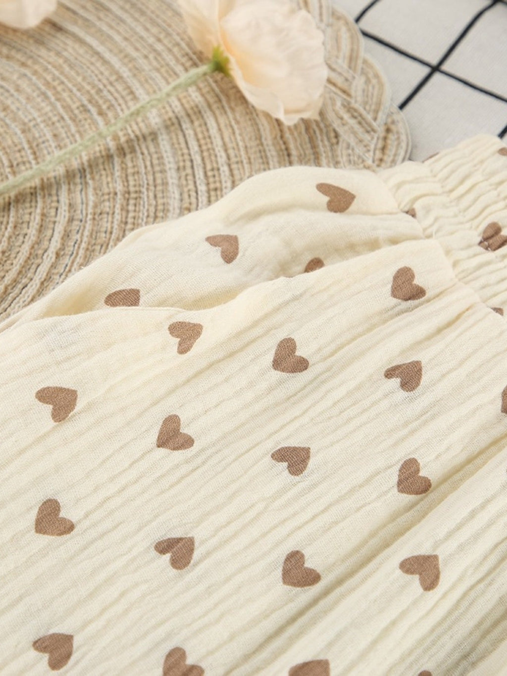 Heart Print Three-Piece Lounge Set
