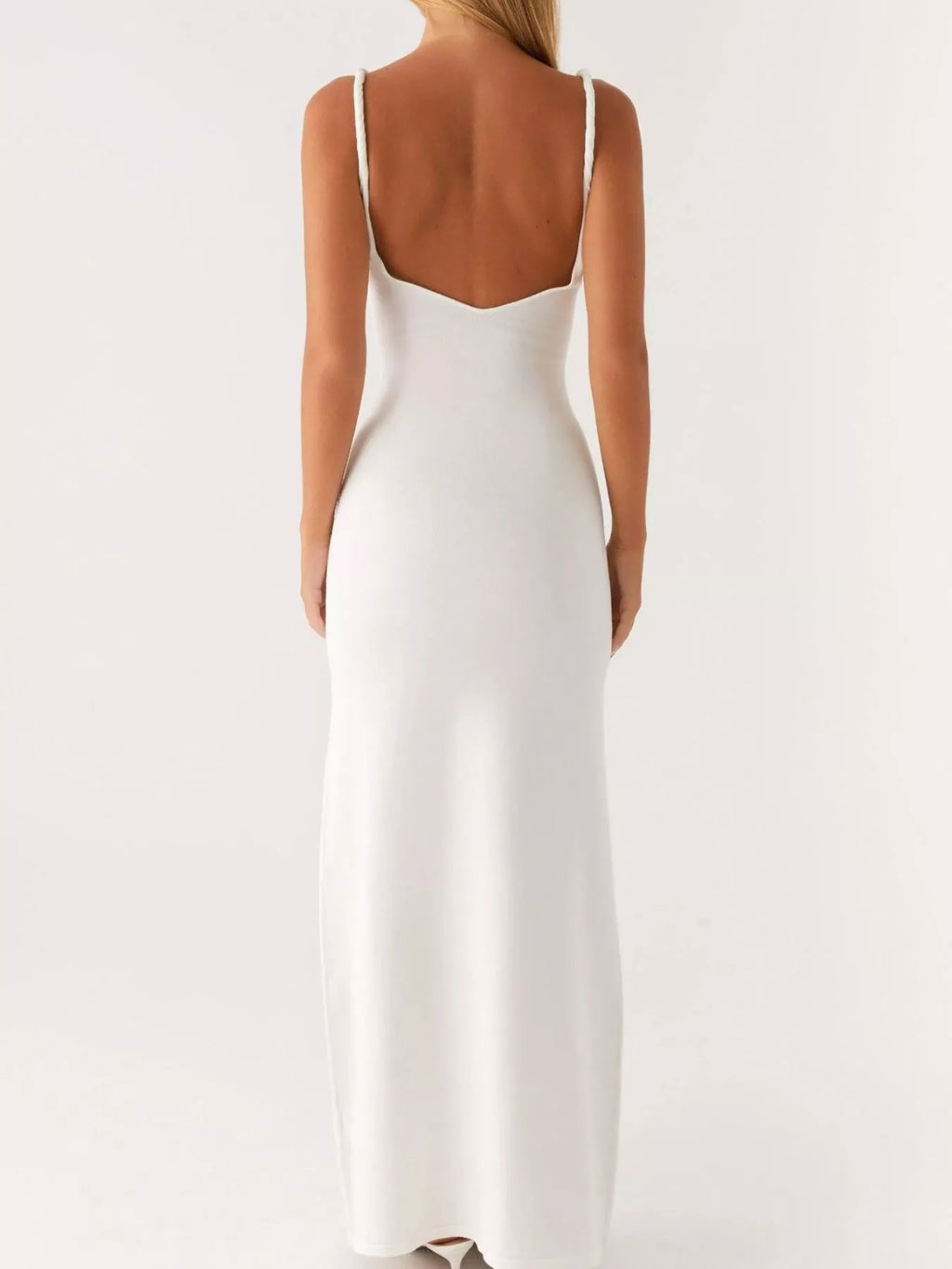 V-Neck Bodycon Maxi Dress