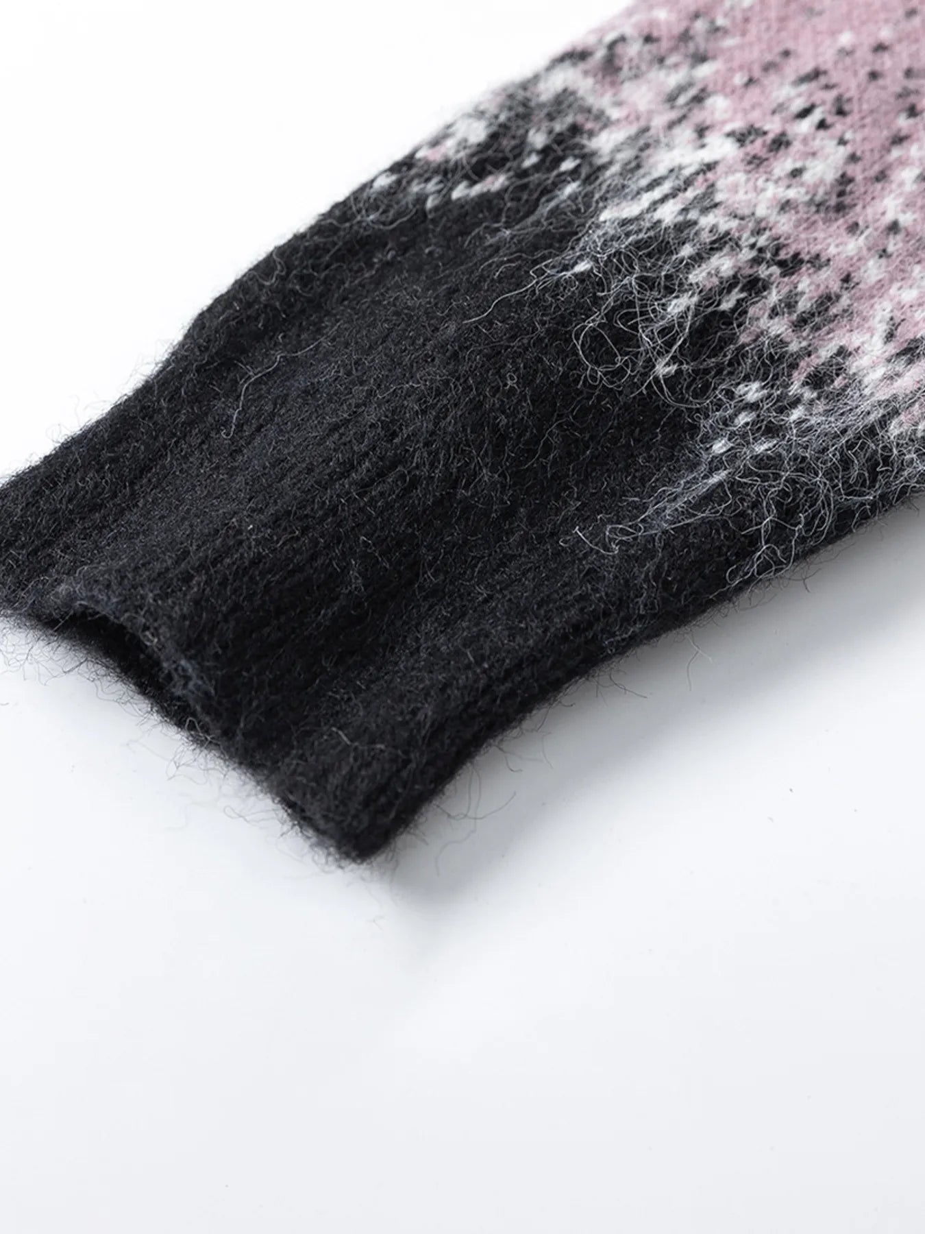 Men's Gradient Text Print Round Neck Sweater